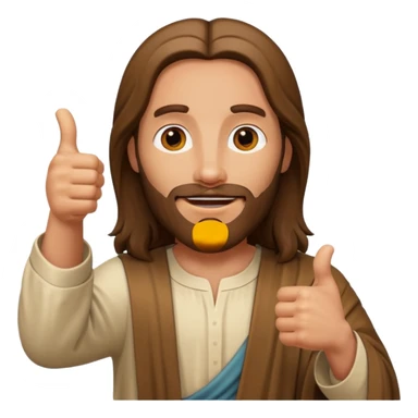 Jesus Christ giving thumbs up sticker