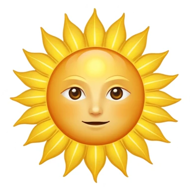 A large, bright sun, with an intense yellow center and golden rays surrounding it, illuminated and vibrant. Take your eyes and mouth away. sticker