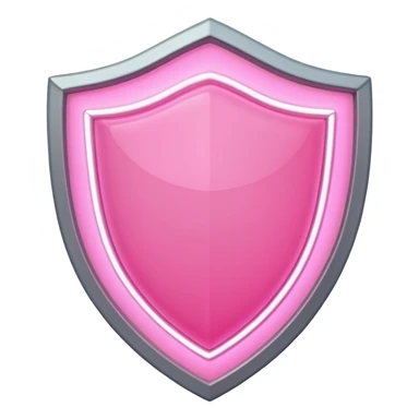 pastel pink neon shield with white frame sticker