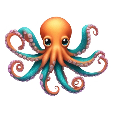 octopus flying sticker