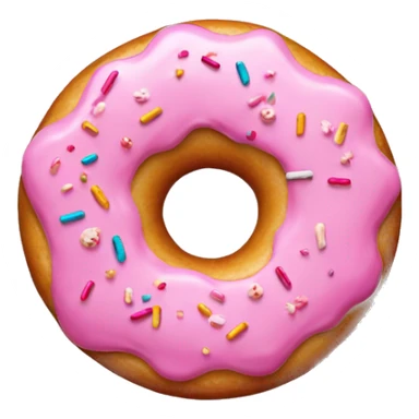 Donut with pink frosting and sprinkles  sticker