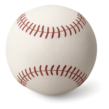 a clean and classic baseball on white background sticker