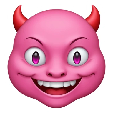 Devil emoji but pink 😈 sticker