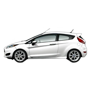 White Ford fiesta mk7 sticker