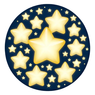 White Three little white stars in a cluster. All different sizes sticker