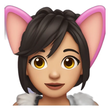 Jenna ortega with cat ears sticker