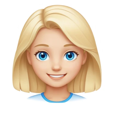smiling blonde girl close up sticker