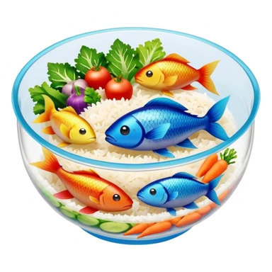 Clear plastic flower shaped pokebowl sticker