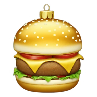 gold christmas bauble burger sticker