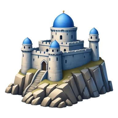 blue-domed fortress on the rock sticker
