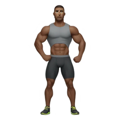 muscular man with underarmour sticker