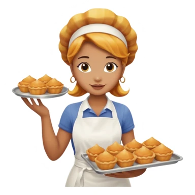 mermaid who is a pastry baker sticker