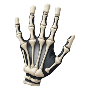 Skeleton hand with black nails sticker