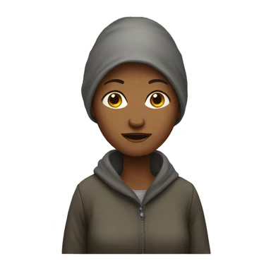 Homeless woman sticker