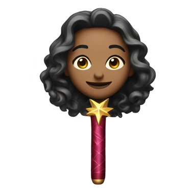 Wanda vision from marvel holding a magic wand  sticker