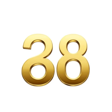 golden number ‘180’ sticker