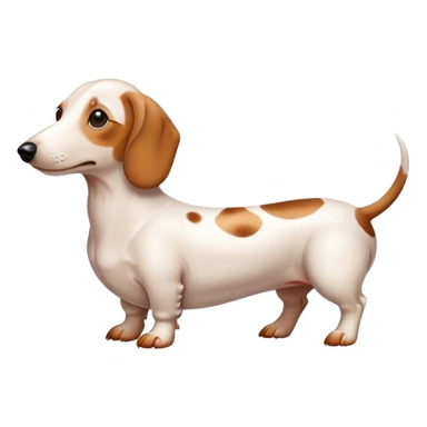 white dachshund with brown spots sticker