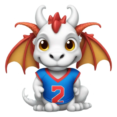 Dragon wearing jersey  sticker