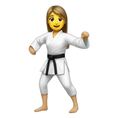 karate girl in pantyhose sticker