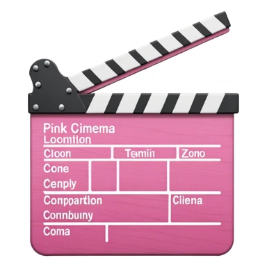 Pink cinema clapboard sticker