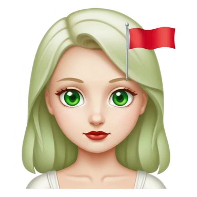 polish princess with green eyes and a polish flag sticker