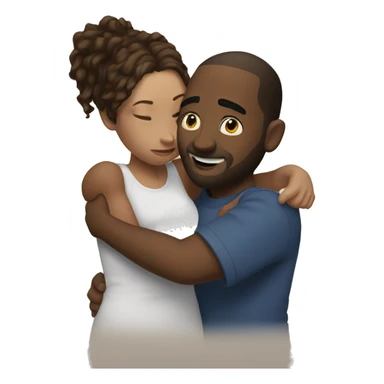 rob and shawna hugging sticker