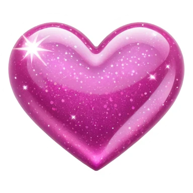 pink sparkle heart sticker