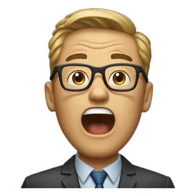 Bureaucrat yelling sticker