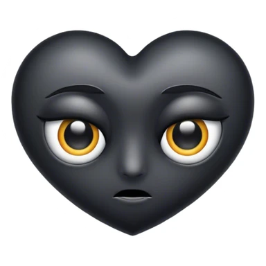 Black heart with one symmetrical eye sticker