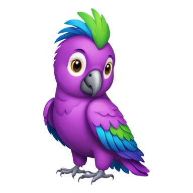 love bird parrot purple sticker