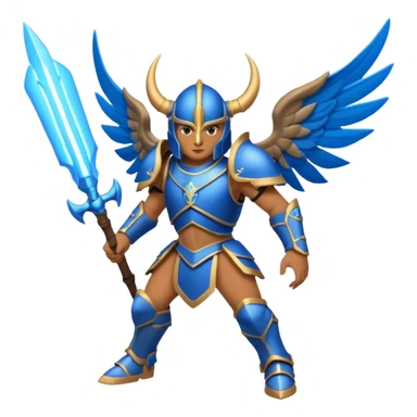 Create icons inspired by the movie Avatar with blue warriors, glowing forests, flying creatures, and epic battles. sticker