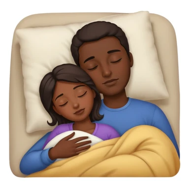 Carita de mujer morena dormidita sobre el pecho de hombre  sticker