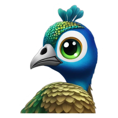 cute peacock sticker