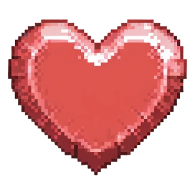 red pixel heart sticker