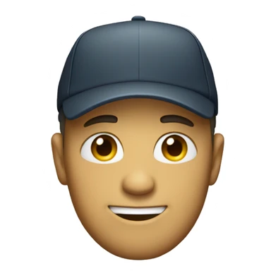 man with cap on winking  sticker
