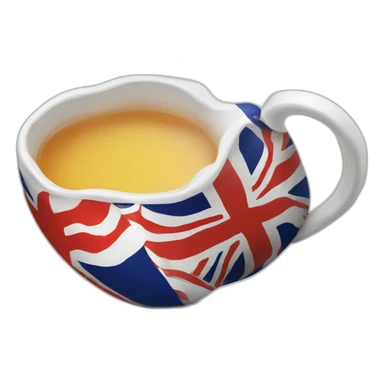 tea with english flag sticker