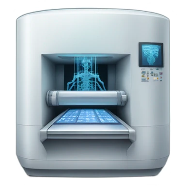 a big xray machine that can scan binary files sticker
