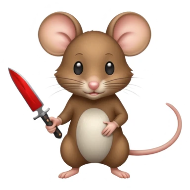 mouse with knife sticker