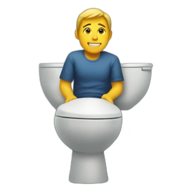 seated on toilets sticker