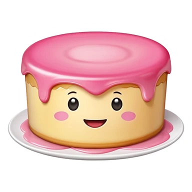 pink kawaii SPAM flan  sticker