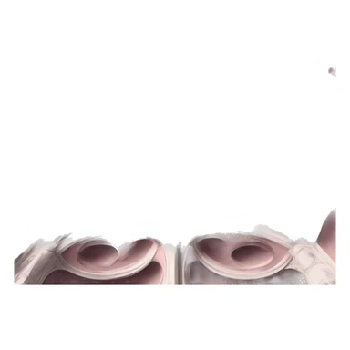 White Rococo castle pale pink ceiling sticker