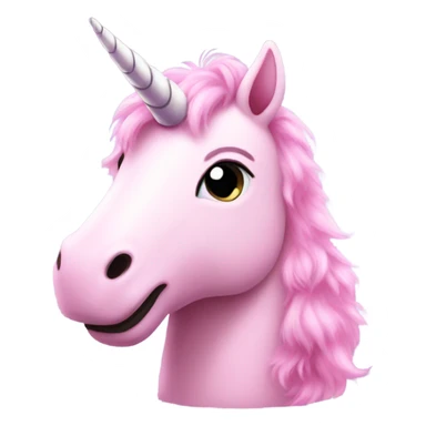 Pink fluffy unicorn  sticker