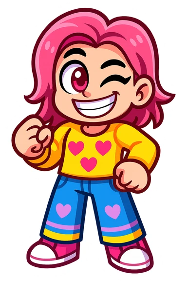 Extract every character from the picture. there is  5 character. So i need total 5 images of the character including the clothes and accessories they are wearing, and place on a transparent background. Keep the original style and appearance exactly the same. and separately give me the each character picture

 sticker