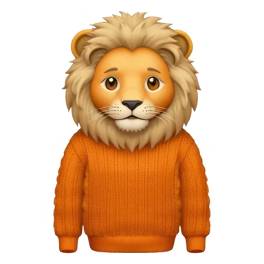 lion wearing  jumper sticker