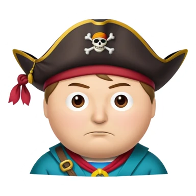 cartman with a pirate hat sticker