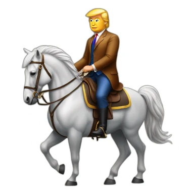 Trump assis sur un cheval sticker