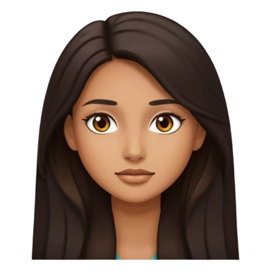 CHEVEUX UN PEU PLUS FONCER AVC DU MAQUILLAGE mais on voit pas le maquillage et elle a des cheveux long sticker