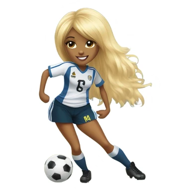 hannah montana playing soccer sticker