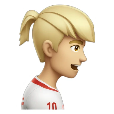 a refree of soccer whistling to stop the game sticker