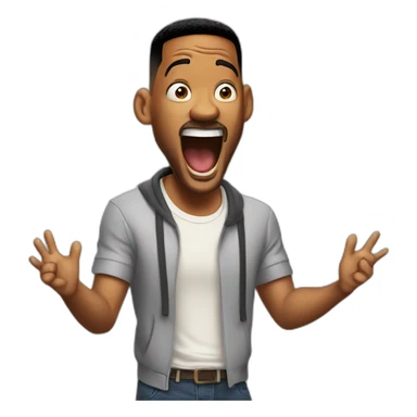 Happy shocked will smith sticker
